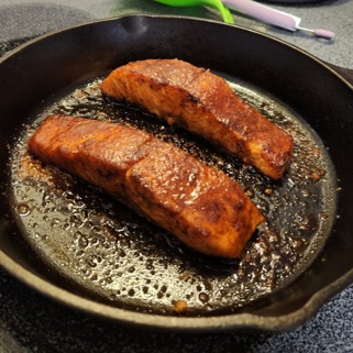 Sweet & Spicy Glazed Salmon