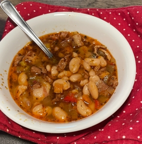 Slow Cooker Chorizo and Great Northern White Bean Stew